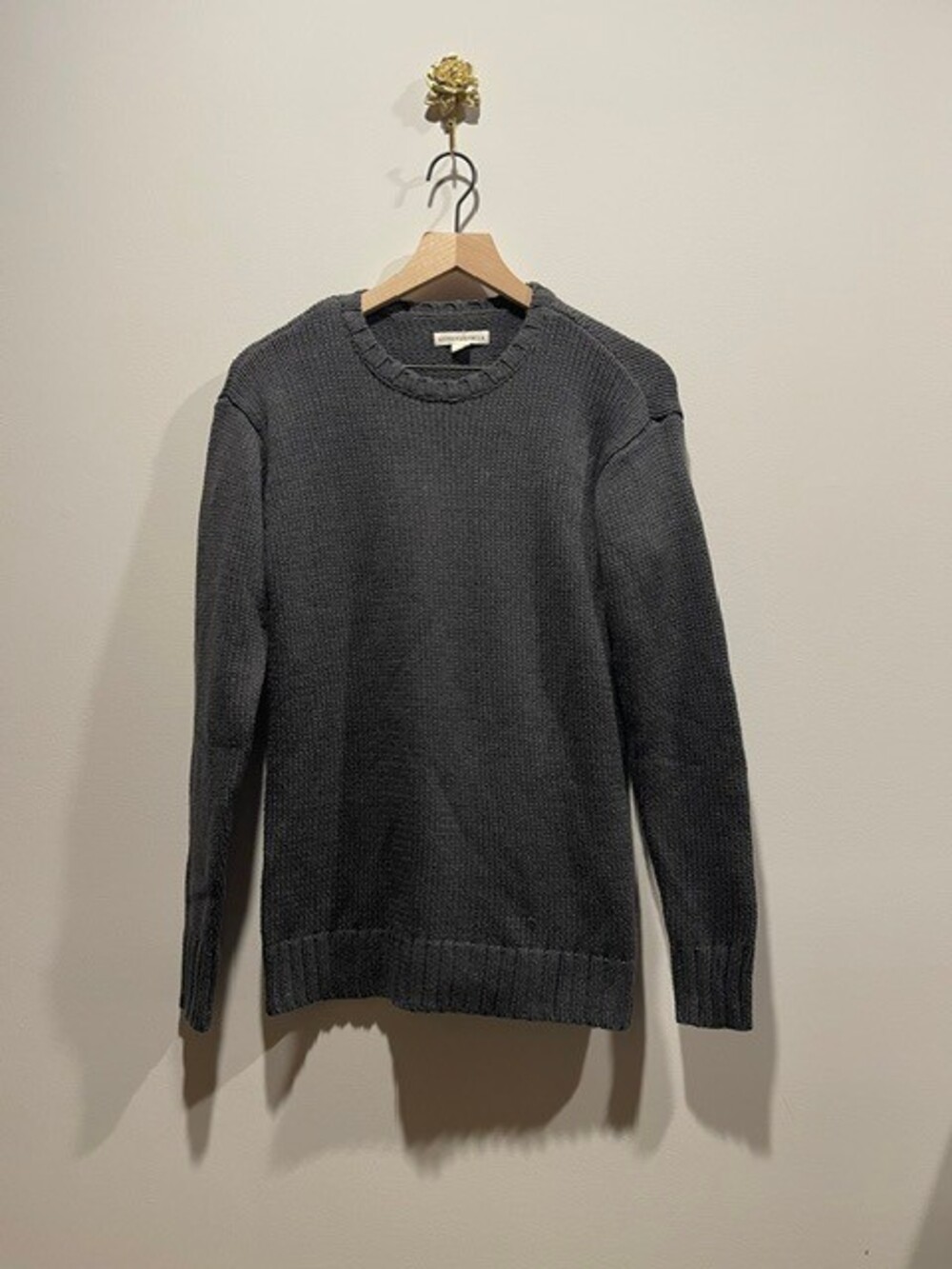 Aeropostale Heather gray cable sweater with crew neck XS